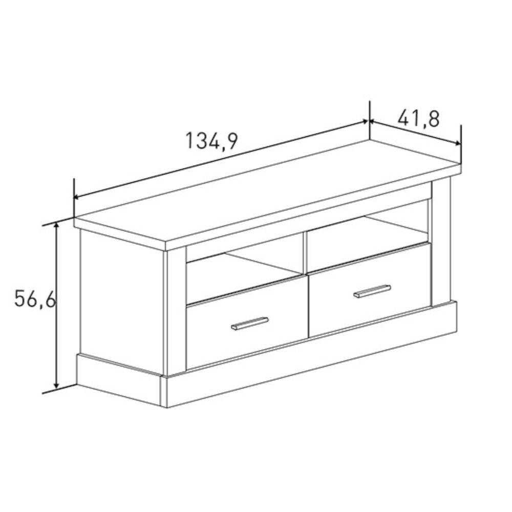 Mueble de Comedor, Mueble Salón, Acabado en Color Cañón, Medidas: 326 cm (Ancho) x 174,7 cm (Alto) x 41,8 cm (Fondo)