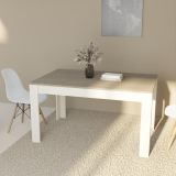Mesa de Comedor, Mesa de Salón Fija, Color Andersen Pino Gris, Medidas: 140 cm (Largo) x 80 cm (Ancho) x 75 cm (Alto)